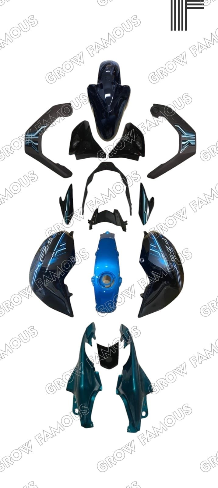 Full Body Kit Yamaha FZ Version 2 Black Blue
